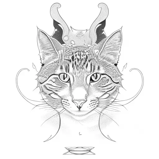 Lenanese Tree With Two Cats