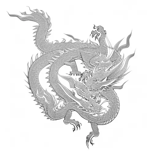 Dragon In Traditional Japanese Style