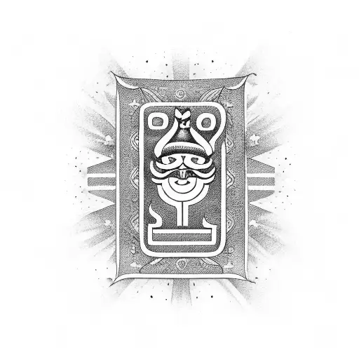 Hindu Text With Flag