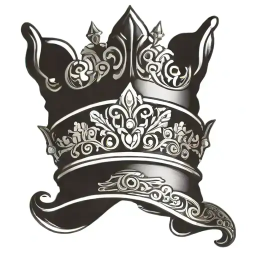 A Silhouette Of A Princess Crown
