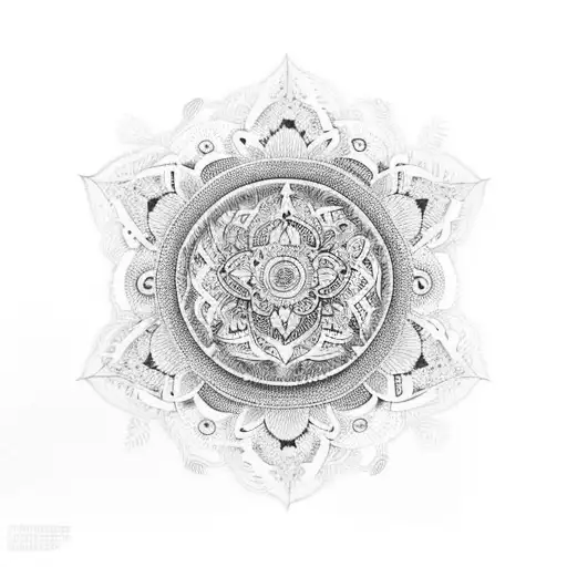 Mandala Sleeve Cap With Hanging Lace And Jewels With Dragon Wrapped Around