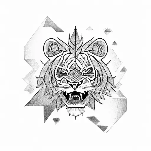 A Fierce Lion And Tiger Roaring Together In Unity