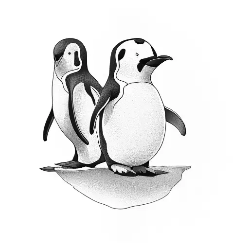 Cute Penguin Getting Held By A Cute Petite Girl