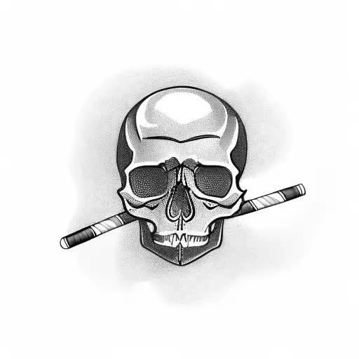 Skull And Cigarette