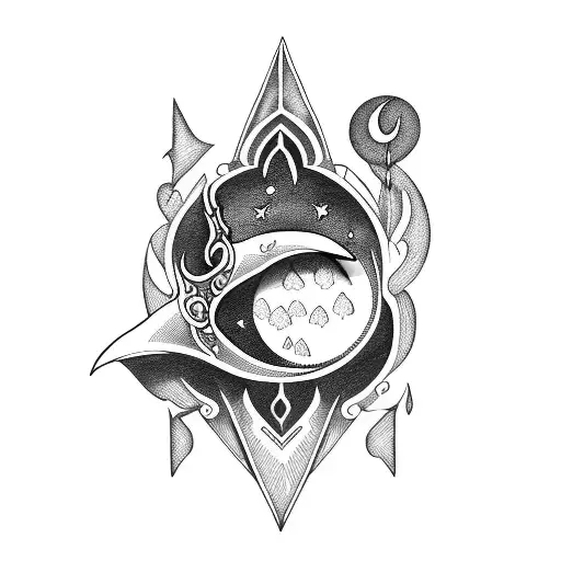 Dagger Blade With Moon