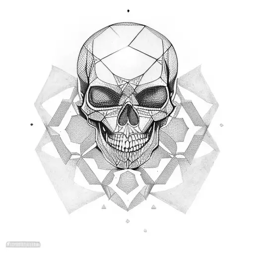 Crisantemo With A Geometric Skull