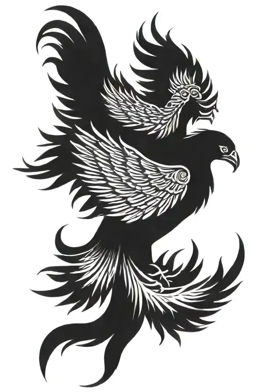 Phoenix Rising Phoenix Wings Spread