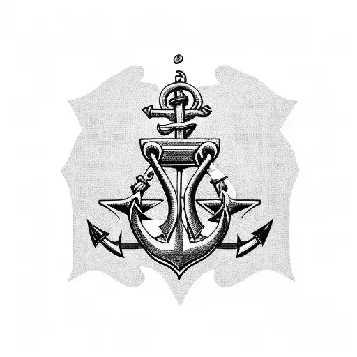 Ship And Anchor In Italian Style