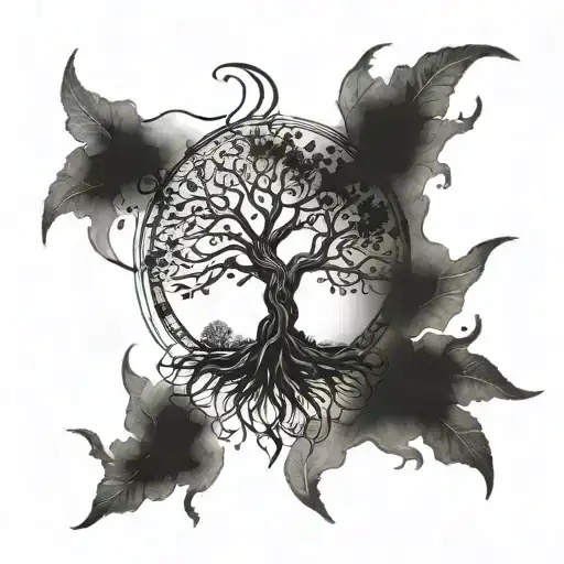 A Magical Tree Of Life Intertwined With Chemical Formulas