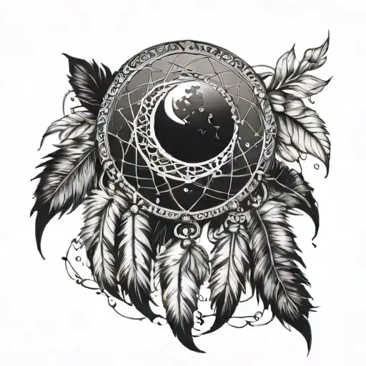 Dreamcatcher Cresent Moon With Little