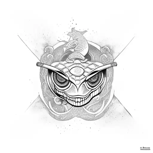 Cobra Com Uma Katana No Meio