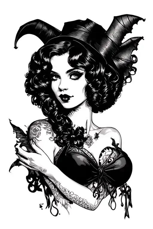 Halloween Pin Up Girl