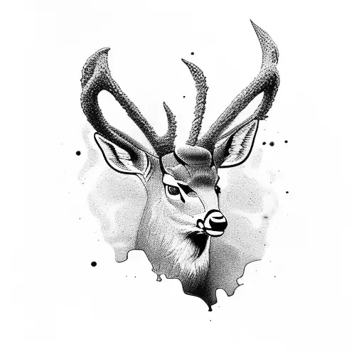 Angery Deer On Palm Back