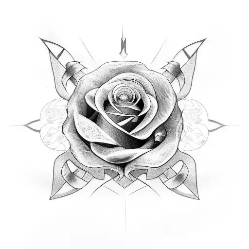 Knife And Rose Intertwined
