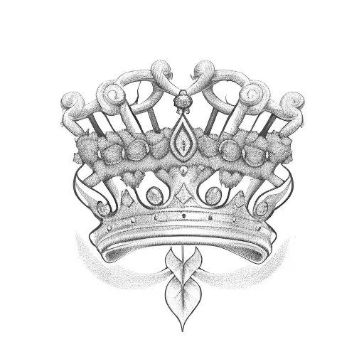 Crown With A Coffee Branch Inside