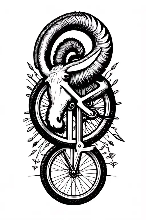 Bicycle Capricorn Symbol