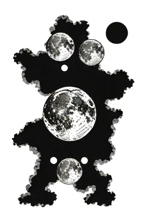 Full Moon Phases One Below The Other