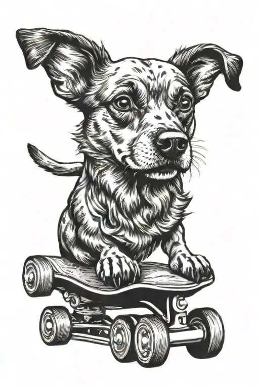 Dog On A Skate Wheels Morphing