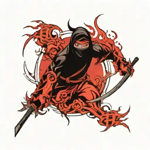 Ninja With Demon Face