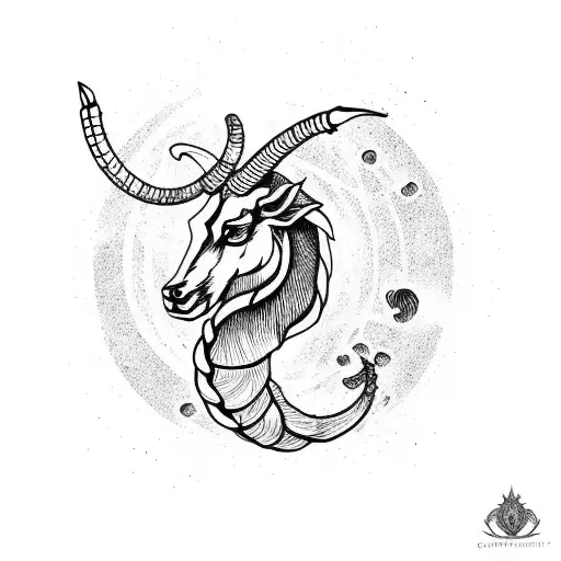 Capricorn Made Of Fingerprint