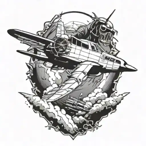 Eddie Iron Maiden Piloting A Plane