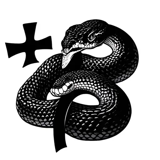 Snake With Cross