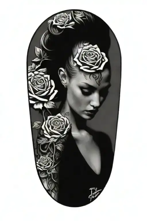 Beautiful Young Woman With A Rose