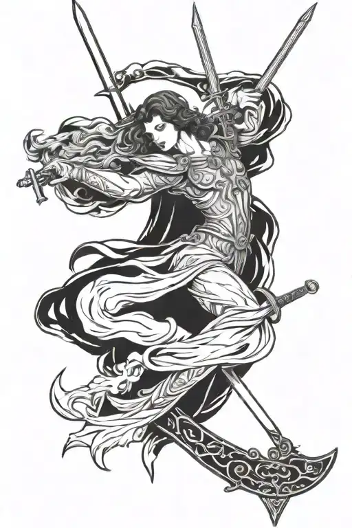 Angel Sword Death Tarot Card