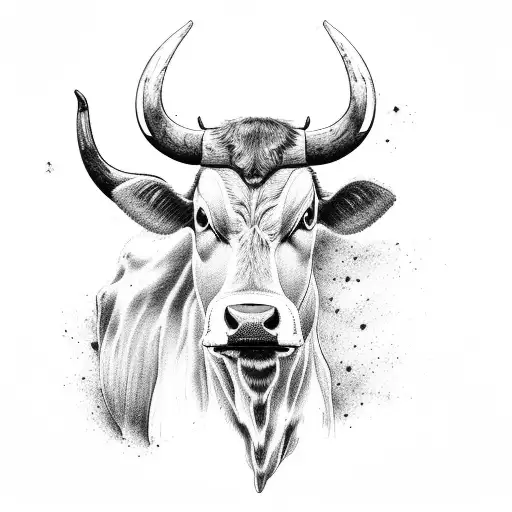 A Majestic Cow Grazing In A Lush Fazenda Field