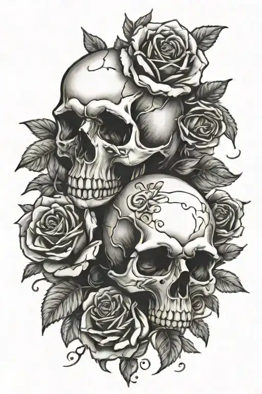 Skull And Roses