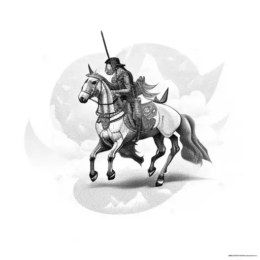 Cangaceiro Maiden Riding A Horse