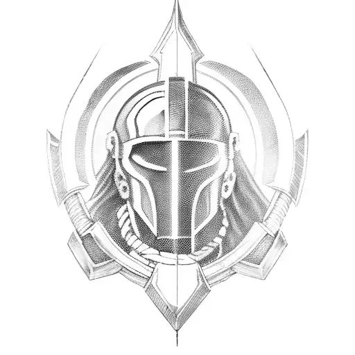 Spartan With Shield And Helmet