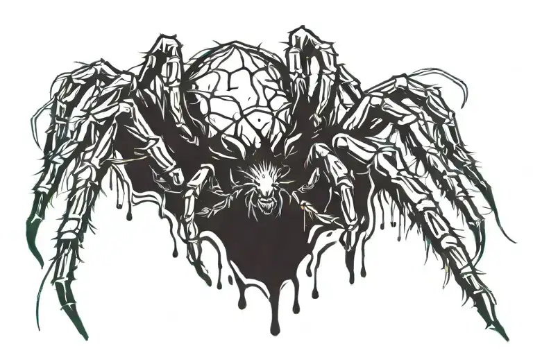 Spider With Blood Dripping