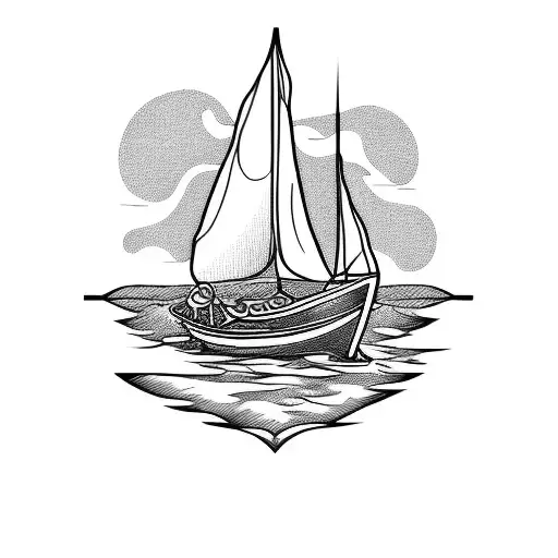 Boat With Water Out Of A Jar