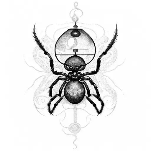 A Smoke-filled Hourglass With Intricate Spider Webs Surrounding It