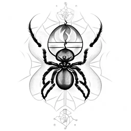 A Smoke-filled Hourglass With Intricate Spider Webs Surrounding It