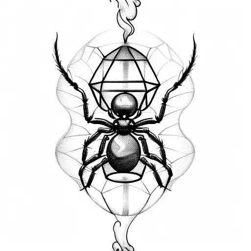 A Smoke-filled Hourglass With Intricate Spider Webs Surrounding It