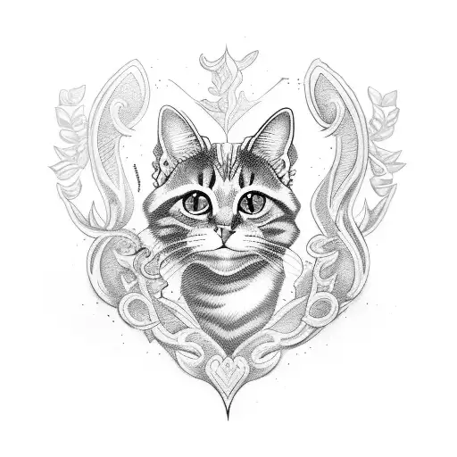A Tattoo Design Inspired By The Love For Gatos And Bruxaria