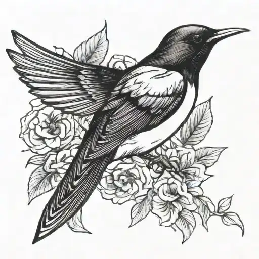 Black And White Swallow
