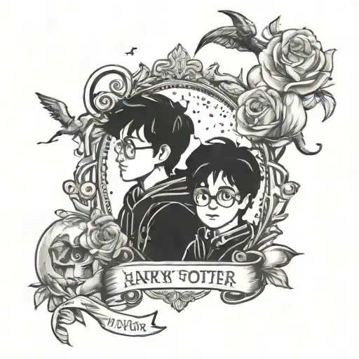 A Magical Harry Potter Themed Tattoo Representing The Strong Bond Between Best Friends