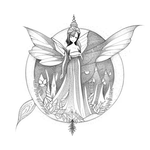 Enchanted Forest With A Mystical Fairy