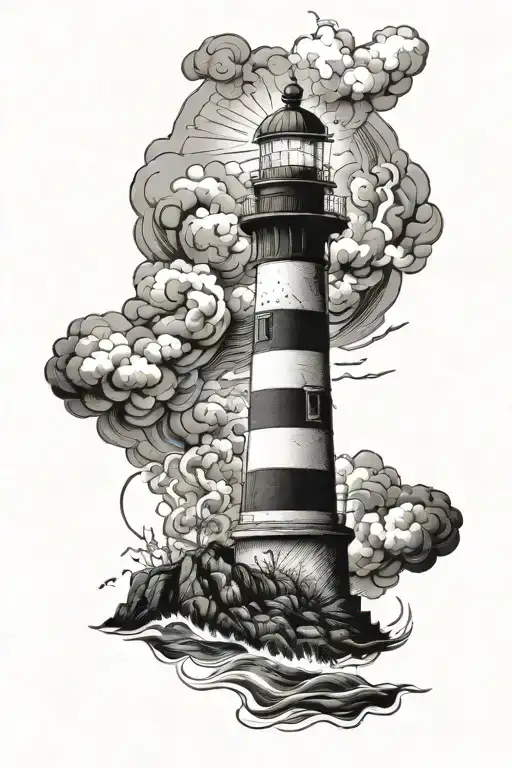 Lighthouse Stormy Condition