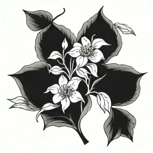 Jasmine Flowers And Lil Flowers With 10-30 In Roman Numerals In The Middle