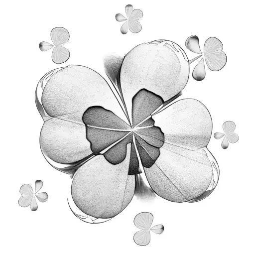 Four Leaf Clover With F B