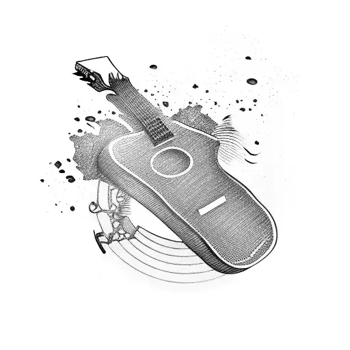 Guitar Pick Melting Into A Cocktail Shaker