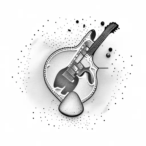 Guitar Pick Melting Into A Cocktail Shaker