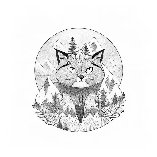 Forest Round Nature Cat