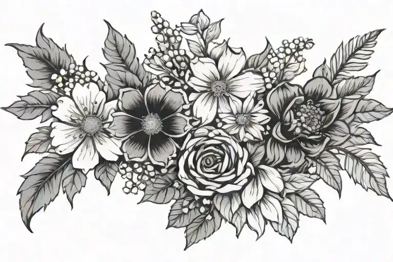 July March June Birth Flower Bouquet