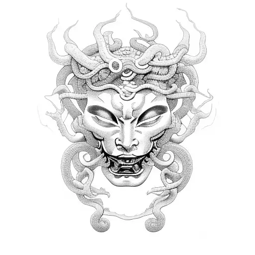 Medusa Wearing Hannya