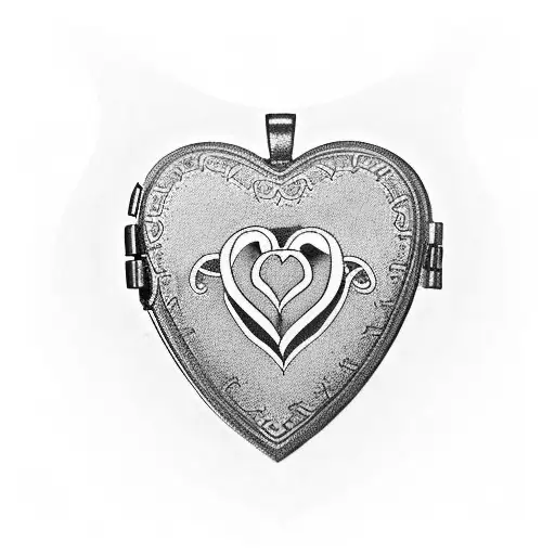 A Heart-shaped Locket With The Initials Of Each Son Inside
